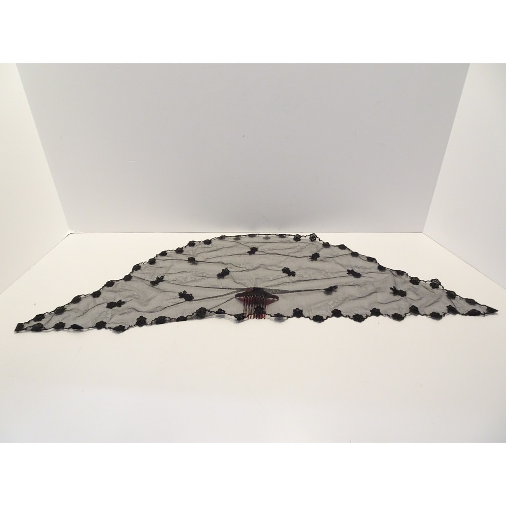 Pleasant Company American Girl Josefina Black Lace Mantilla Veil Hair Comb